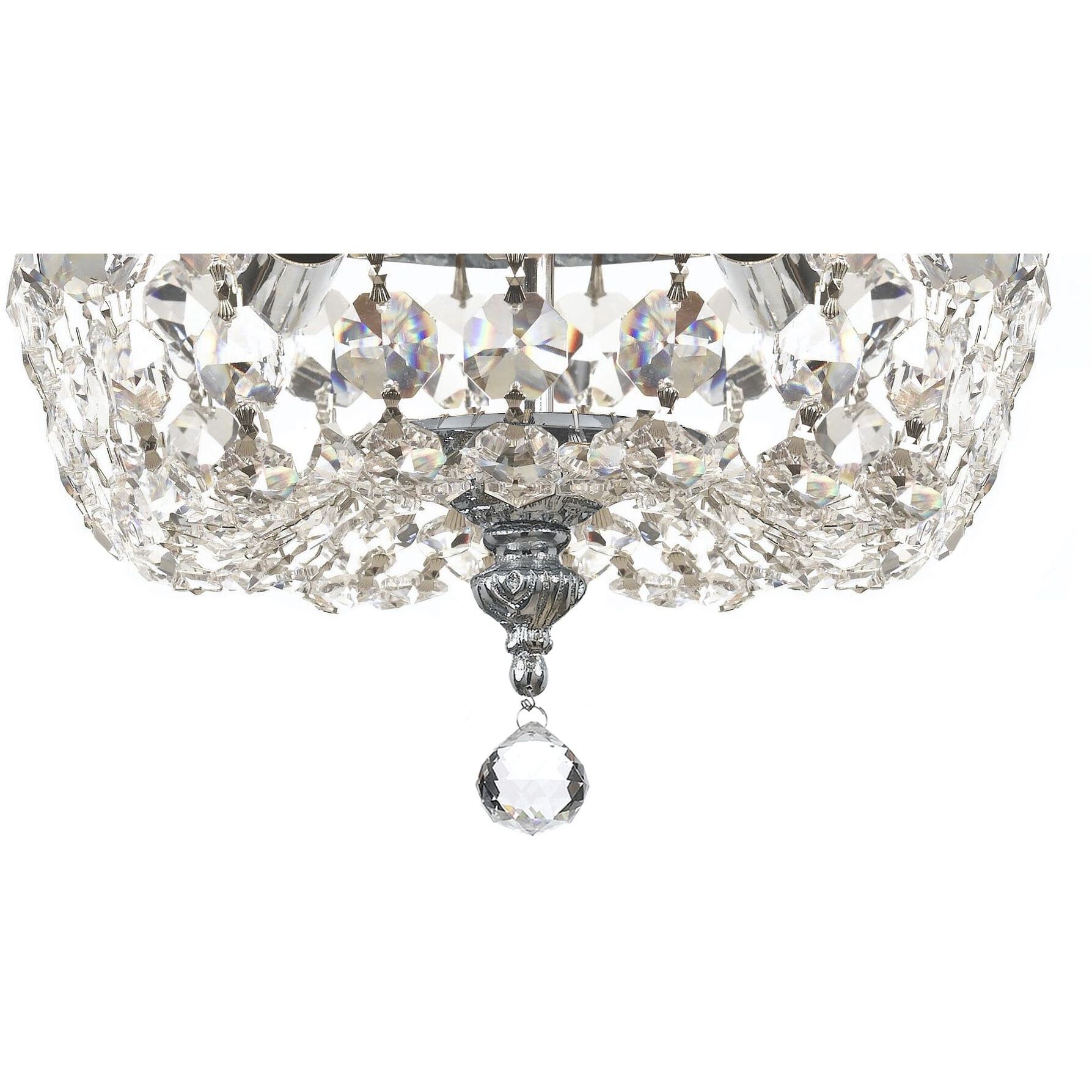 Everett 2 Light 8 inch Chrome Flush Ceiling Light