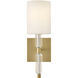 Anika 1 Light 6.25 inch Lacquered Brass Bath Sconce Wall Light