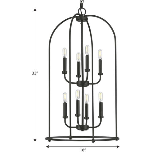 Leyden 8 Light 18 inch Matte Black Foyer Pendant Ceiling Light