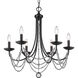 Mirabella 25 inch 60.00 watt Matte Black Chandelier Ceiling Light in No Shade