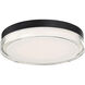 Pi LED 12 inch Black Flush Mount Ceiling Light in 3000K, 12in.
