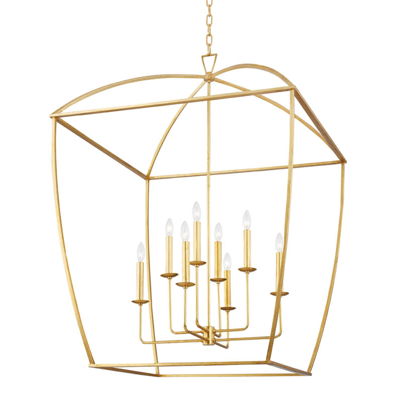 Bryant 8 Light 34 inch Gold Leaf Pendant Ceiling Light