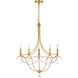 Metro 5 Light 27.5 inch Antique Gold Chandelier Ceiling Light