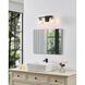 Valentin 2 Light 15 inch Matte Black Vanity Light Wall Light