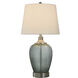 Opaque 29 inch 150.00 watt Aqua Tinted/Brushed Steel/White Table Lamp Portable Light