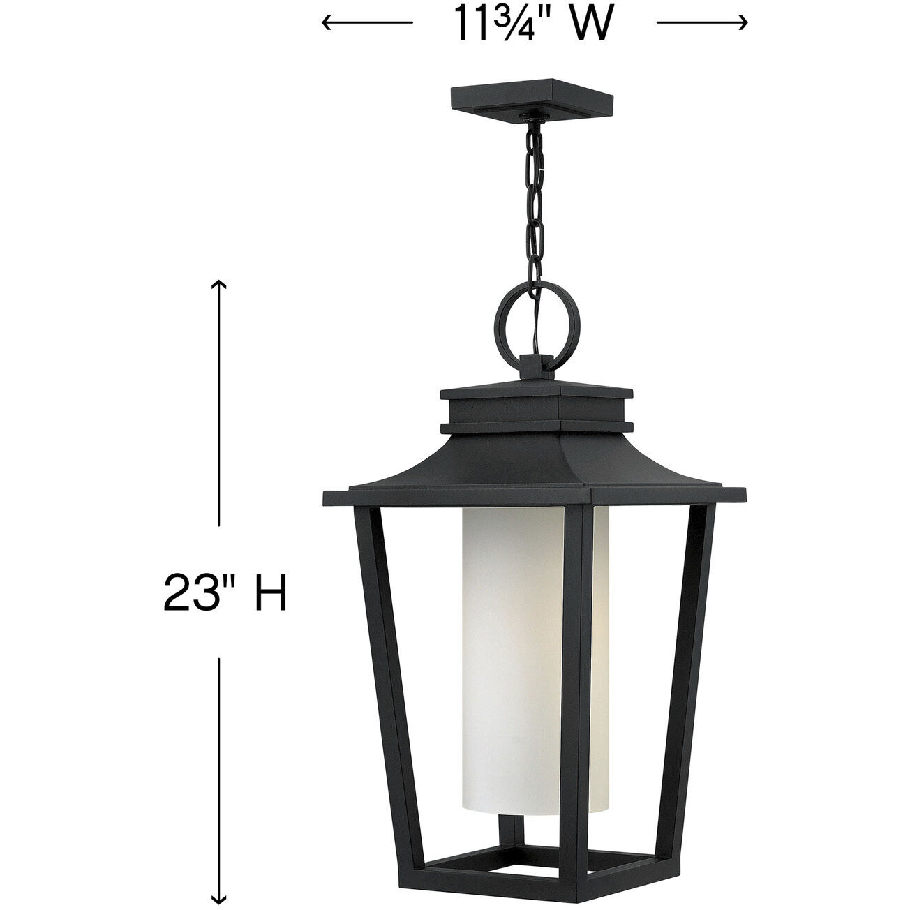 Sullivan 1 Light 11.75 inch Black Outdoor Hanging Lantern