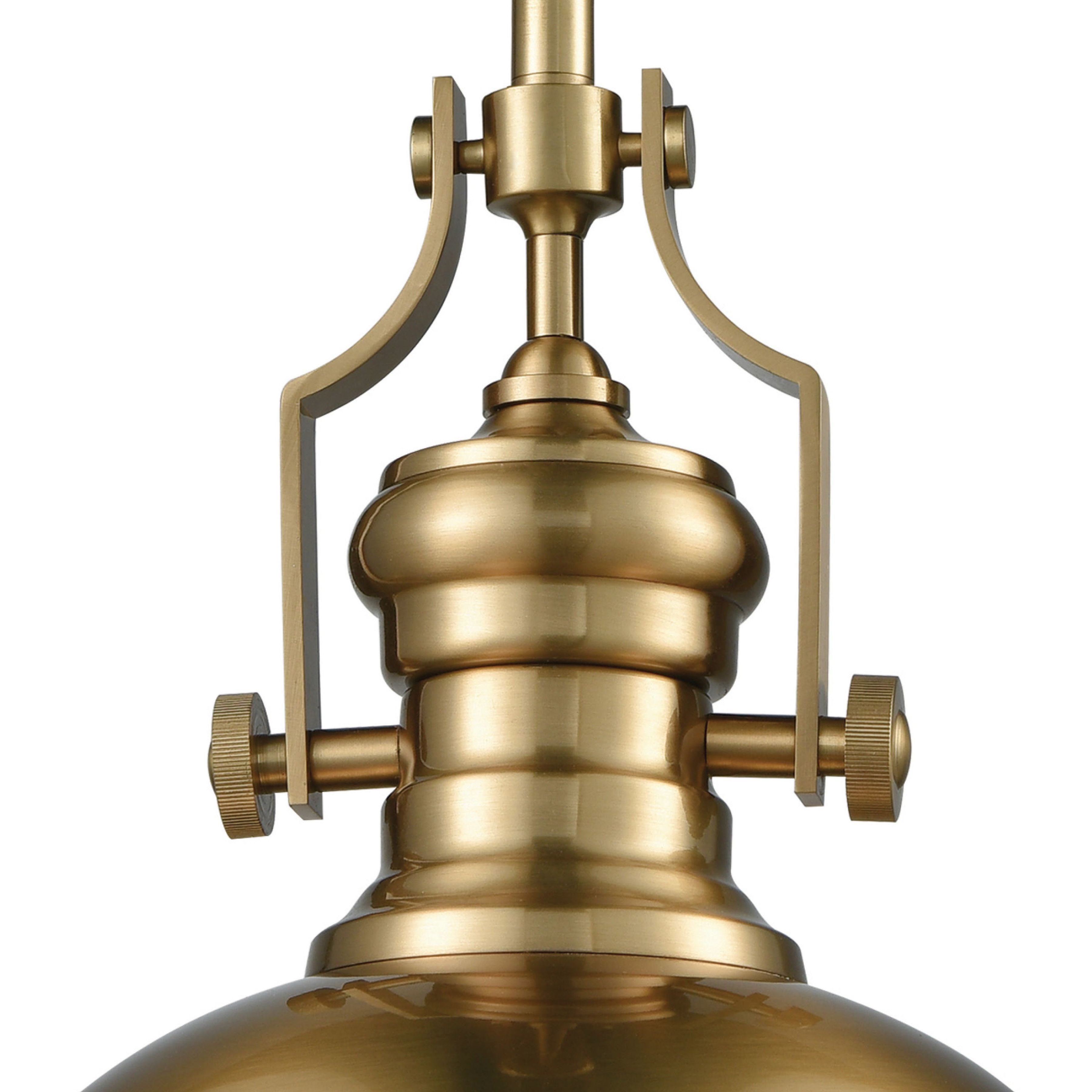 Chadwick 1 Light 13 inch Satin Brass Pendant Ceiling Light