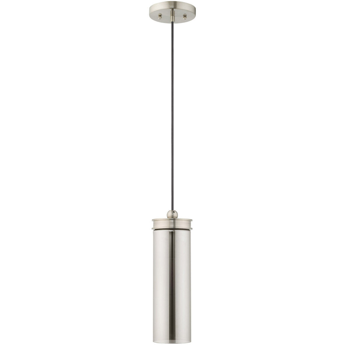 Art Glass 1 Light 5 inch Brushed Nickel Mini Pendant Ceiling Light