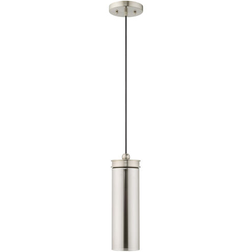 Art Glass 1 Light 5 inch Brushed Nickel Mini Pendant Ceiling Light