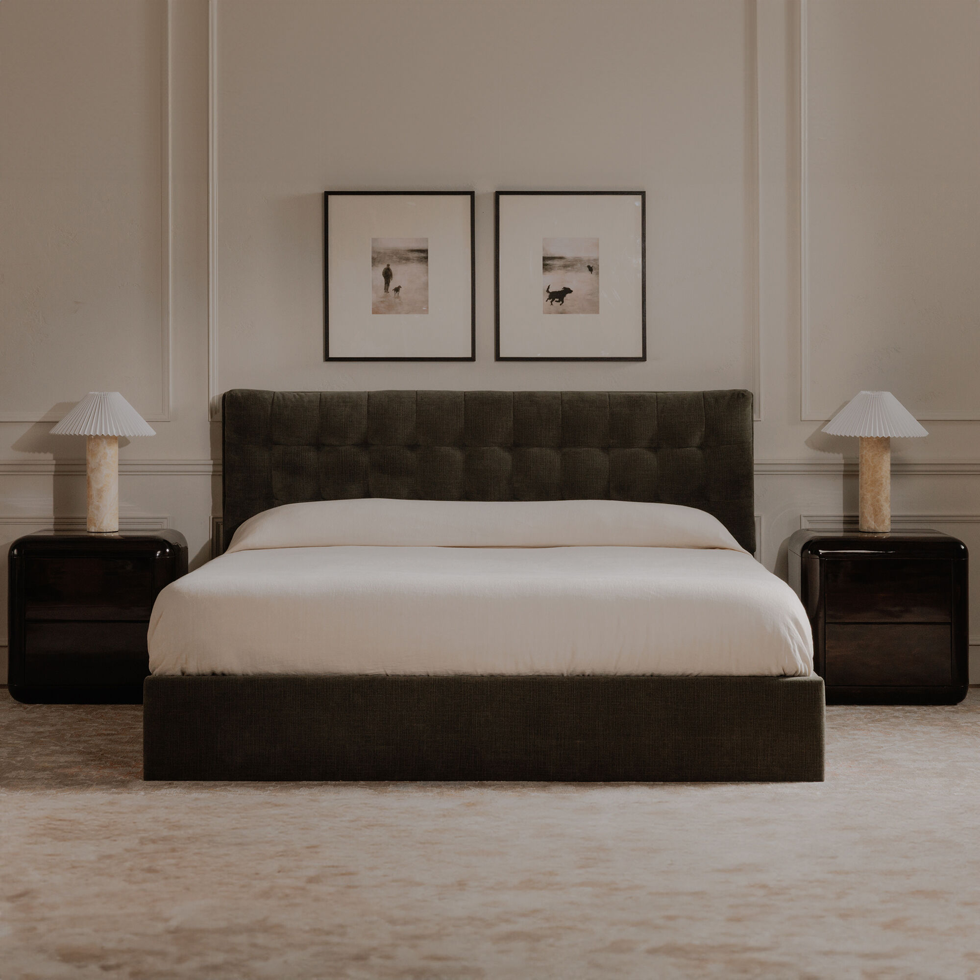 Sebastion Green Storage Bed, Queen