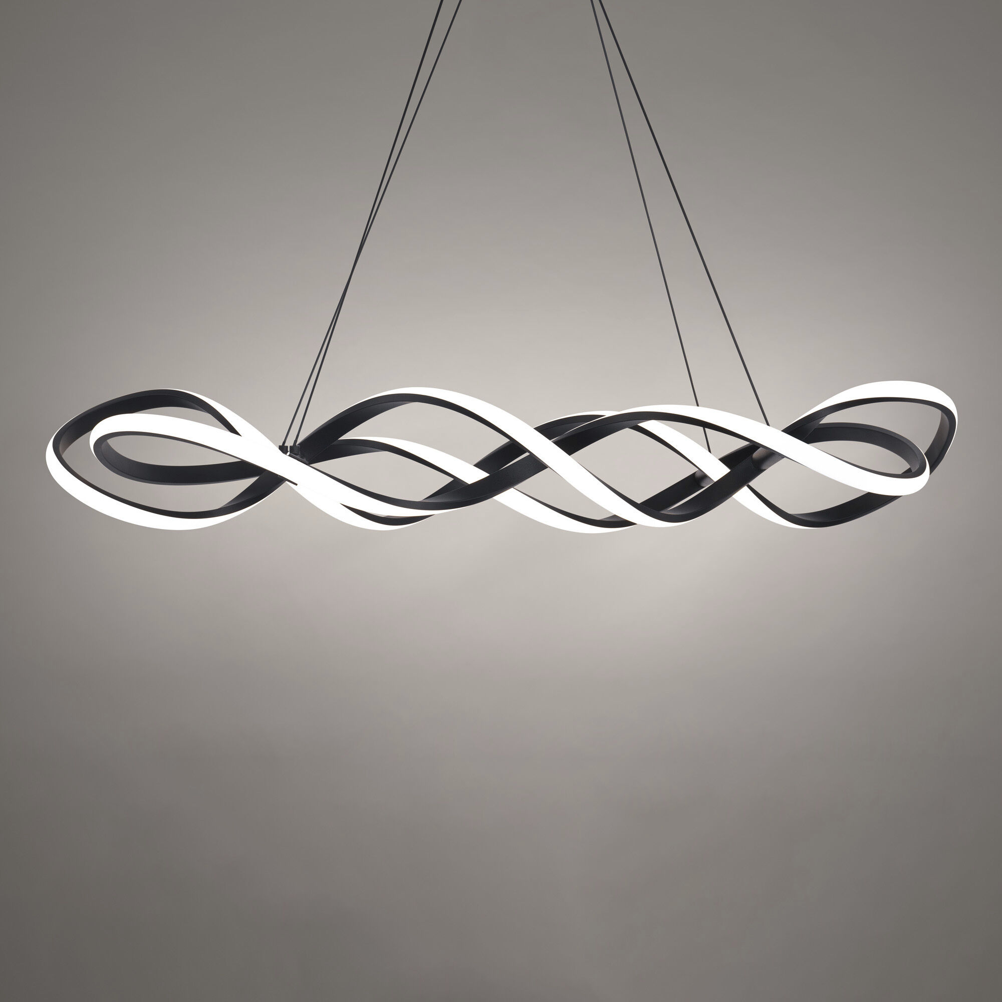 Interlace Linear Pendant Ceiling Light in Black, dweLED