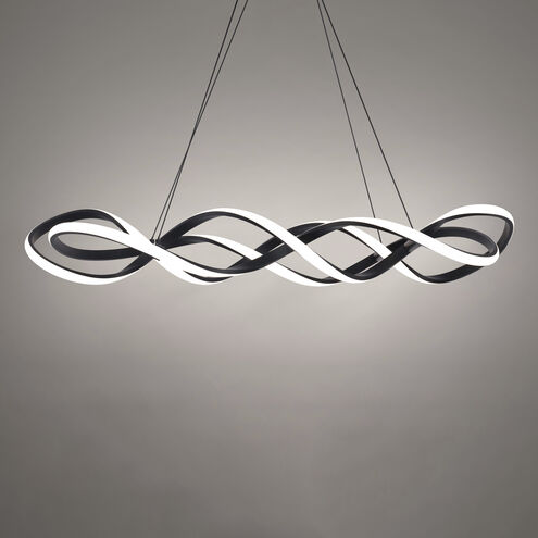 Interlace Linear Pendant Ceiling Light in Black, dweLED