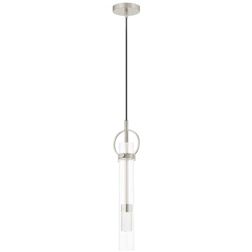 Textile Collection - Chloe Family LED 5 inch Brushed Nickel Pendant Ceiling Light