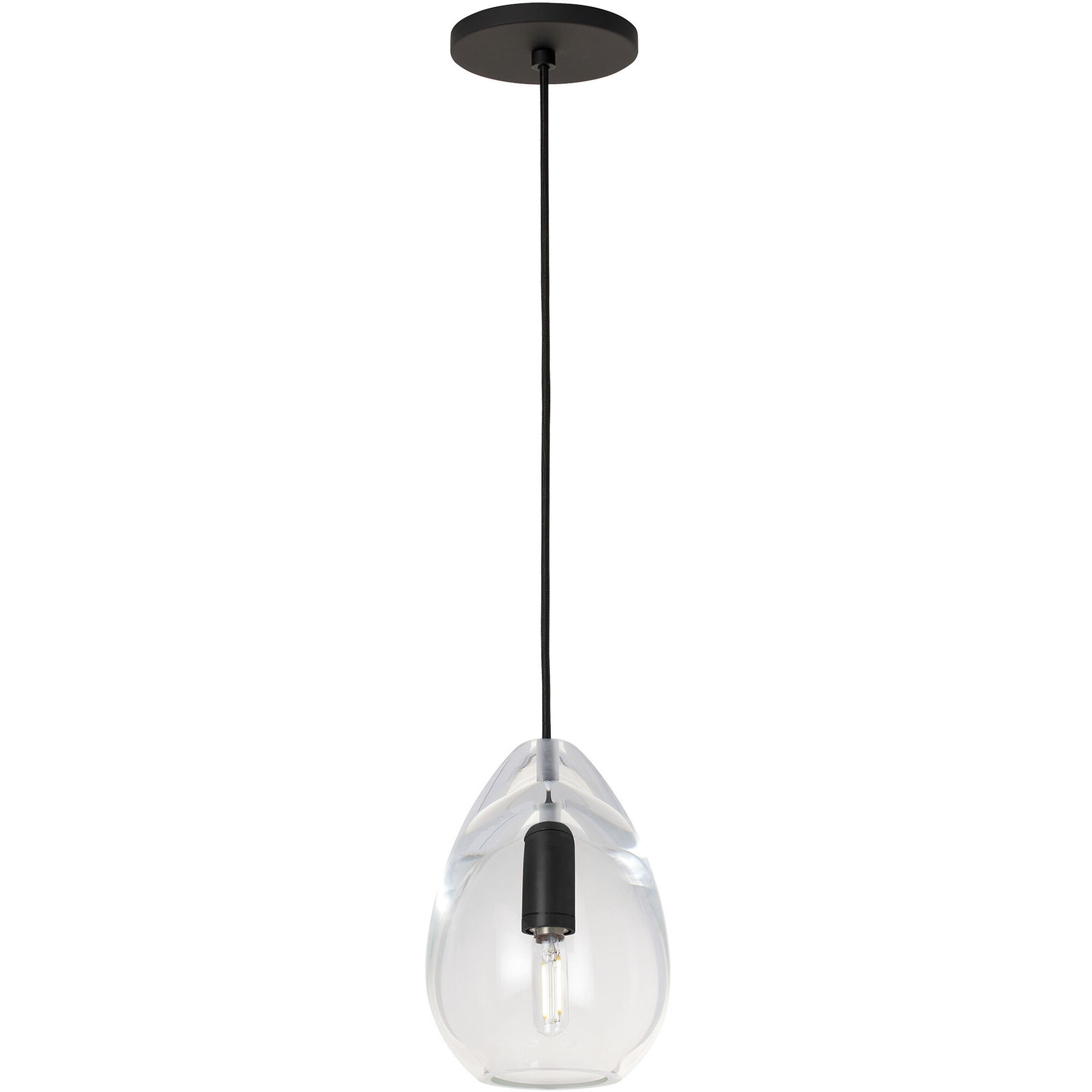 Sean Lavin Alina 1 Light 6.8 inch Nightshade Black Line-Voltage Pendant Ceiling Light in No Lamp