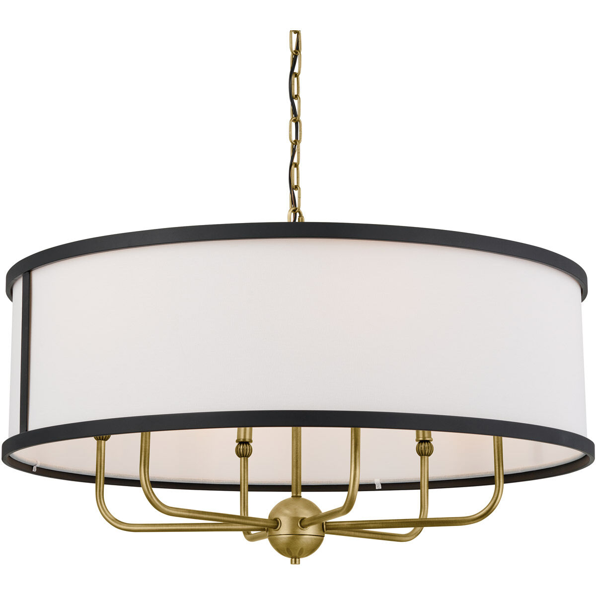 Homestead Heddle 6 Light 31 inch Natural Brass Chandelier Ceiling Light, Heddle