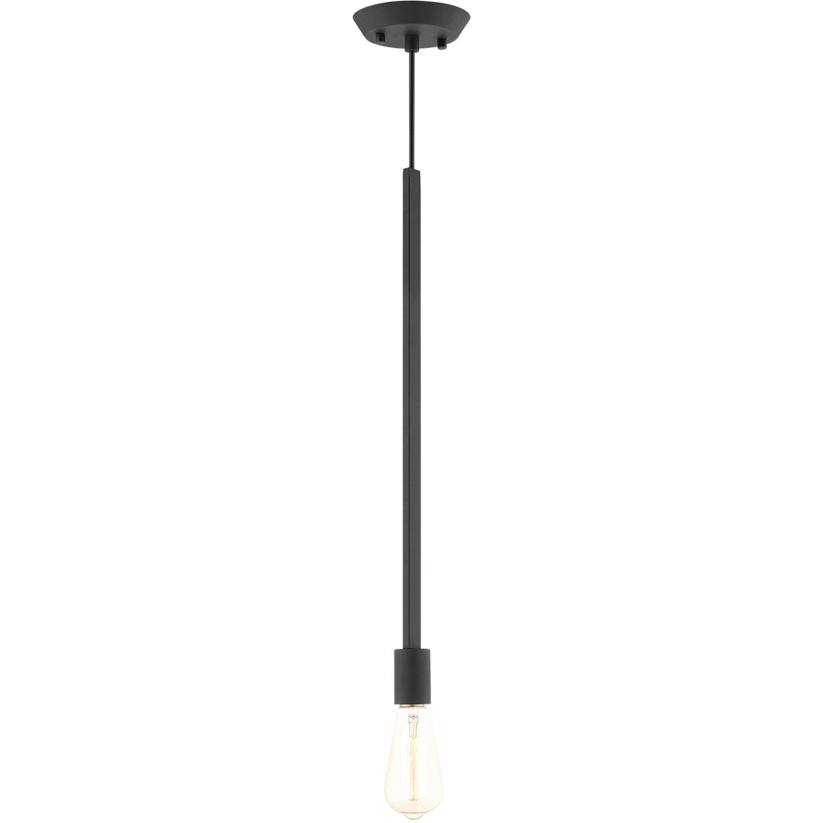 Prague 1 Light 5 inch Black Pendant Ceiling Light