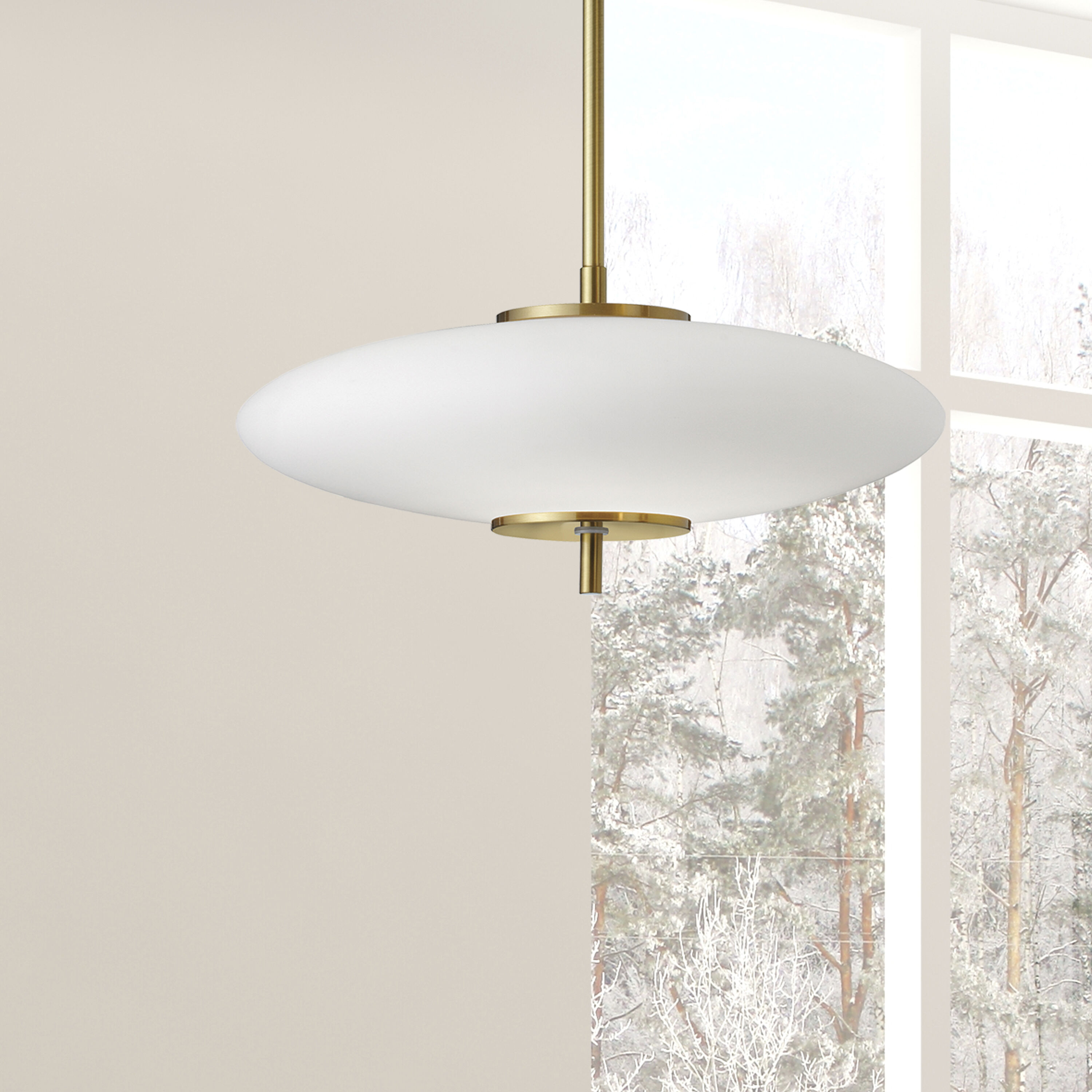 Maddie LED 16 inch Aged Brass Pendant Ceiling Light