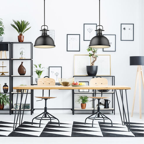 Duncan 1 Light 14 inch Matte Black Pendant Ceiling Light, Large