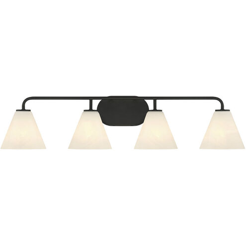 Blair 4 Light 35 inch Black Bath Wall Light