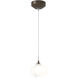 Ume 1 Light 6.2 inch Bronze Mini Pendant Ceiling Light in Frosted
