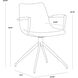 Andres Belfast Heather Grey Swivel Dining Armchair, Swivel