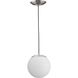 Atwell 1 Light 8 inch Brushed Nickel Pendant Ceiling Light, Small