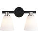 Vermont LED 16 inch Matte Black and Satin Nickel Bathroom Light Wall Light in 2