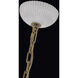 Bianca 6 Light 28 inch Winter Brass Chandelier Ceiling Light in White