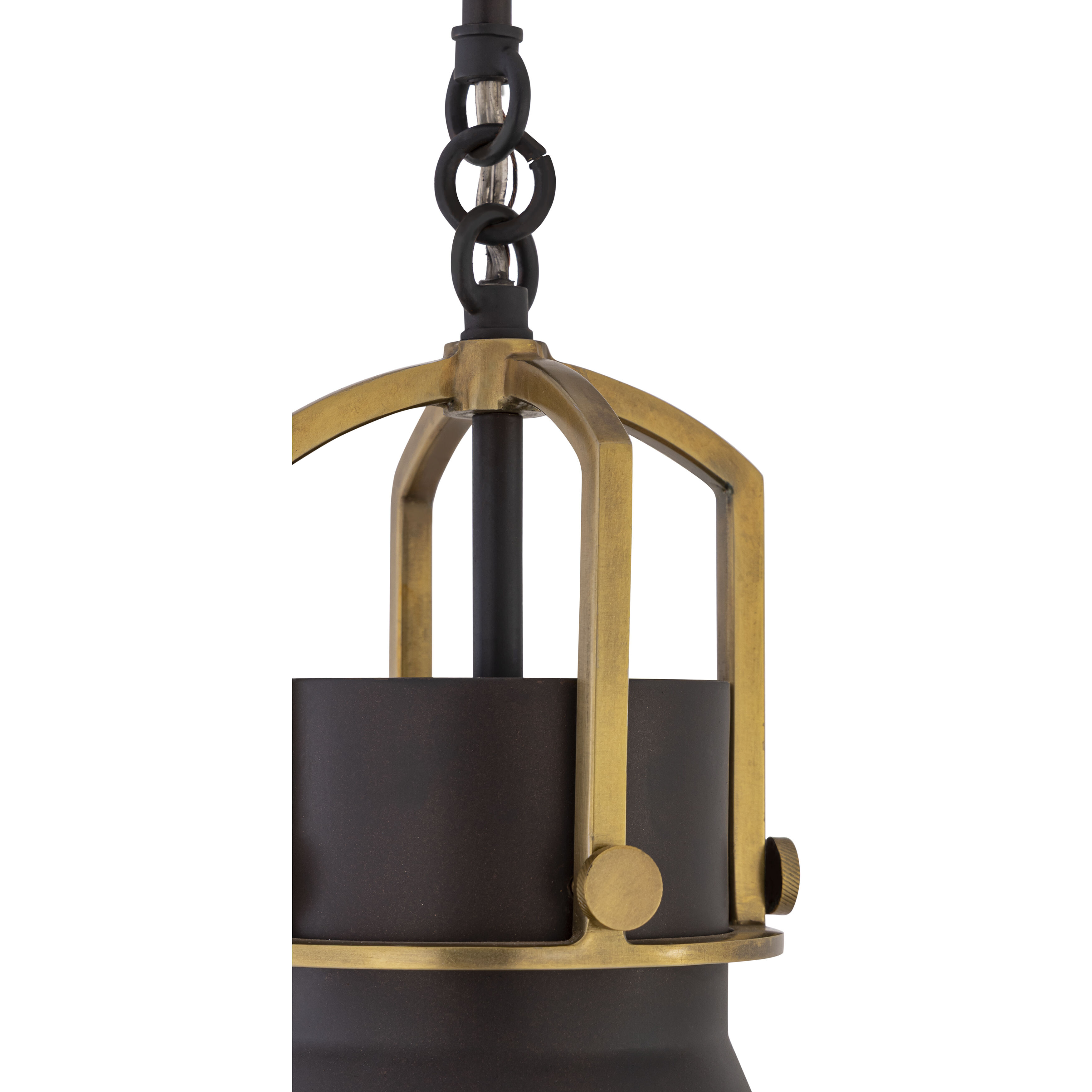 Fenric 1 Light 13.75 inch Dark Bronze and Legacy Brass Pendant Ceiling Light