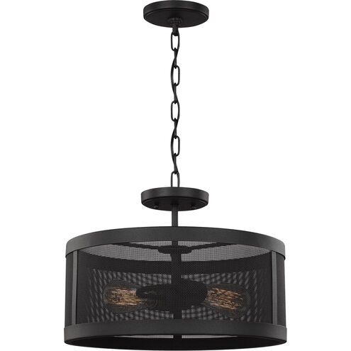 Livonia 2 Light 16 inch Black Semi-Flush Convertible Pendant Ceiling Light