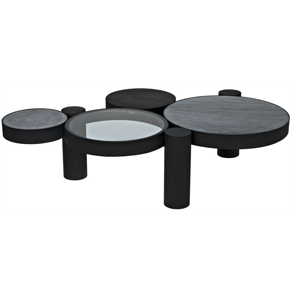 Trypo 68 X 42 inch Matte Black Coffee Table