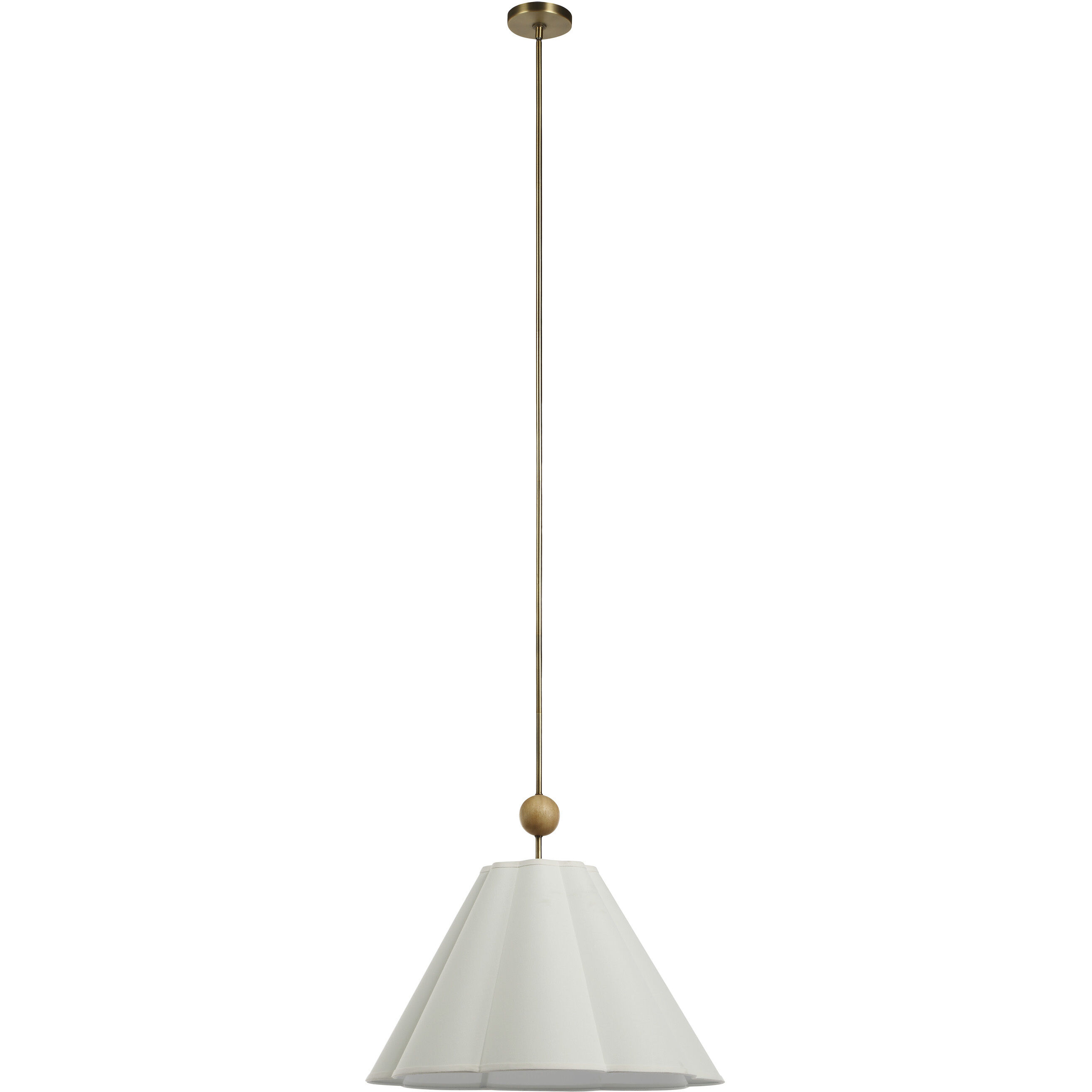 Arielle 1 Light 25 inch Dark Antique Brushed Brass Pendant Ceiling Light
