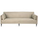 Andalusia Natural Linen and Black Wood Sofa