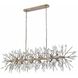 Crystal Fusion 12 Light 60 inch Peruvian Gold Linear Chandelier Ceiling Light