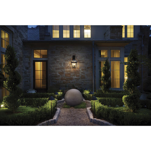 Heritage Nouvelle LED 31 inch Blackened Brass with Black Outdoor Wall Mount Lantern