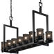 Wire Mesh 14 Light 13 inch Matte Black Chandelier Ceiling Light, Cylinder