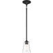 Neighborhood Gwyneth 1 Light 5.13 inch Flat Black Mini Pendant Ceiling Light in Clear Seeded, Neighborhood Collection