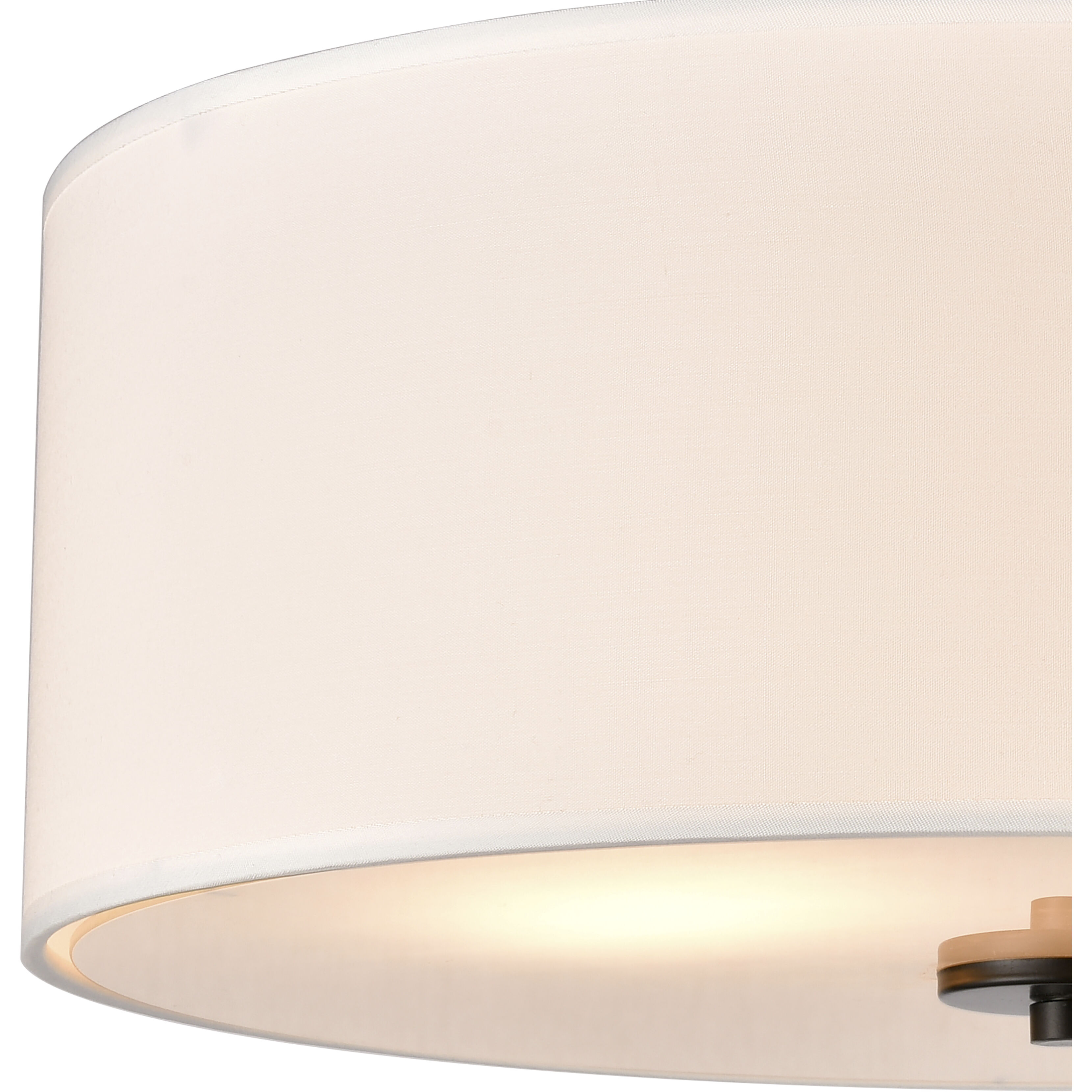 Oak Valley 2 Light 16 inch Black Semi Flush Mount Ceiling Light