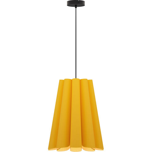 Olivia 1 Light 28.3 inch Black Pendant Ceiling Light in Yellow/Ash, WEP Collection