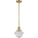 Franklin Restoration Oxford LED 7.5 inch Satin Gold Mini Pendant Ceiling Light in Seedy, Franklin Restoration