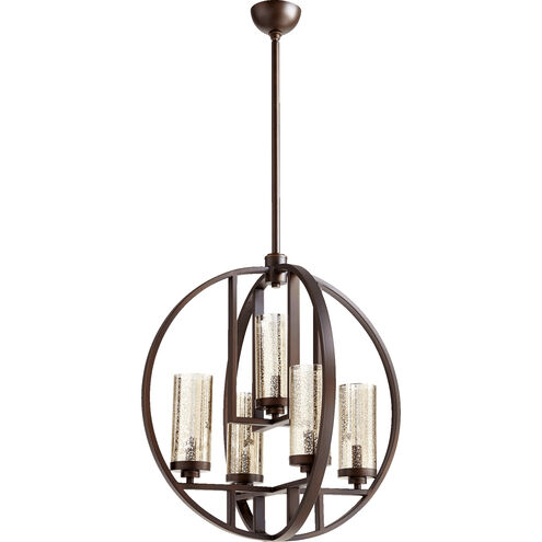 Julian 5 Light 24 inch Oiled Bronze Chandelier Ceiling Light