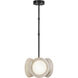 Alonso LED 12.63 inch Urban Bronze Pendant Ceiling Light in Urban Bronze and Alabaster