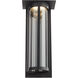 Abram 1 Light 18 inch Textured Black Outdoor Wall Lantern