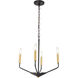Enzo 4 Light 18 inch Black and Brass Pendant Ceiling Light