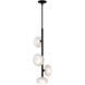 Ume 4 Light 11.6 inch Bronze Vertical Pendant Ceiling Light in Frosted