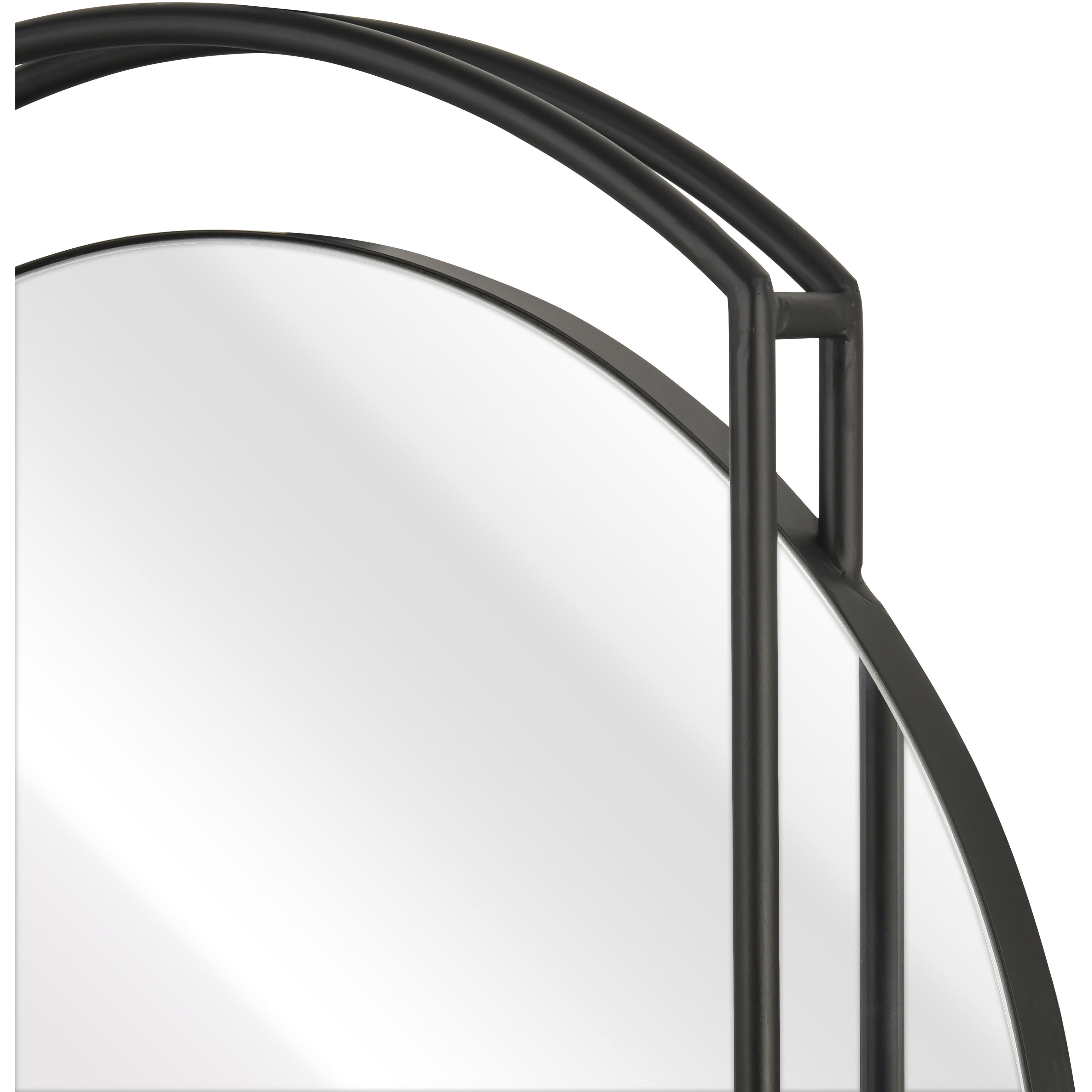 Jiri 29 X 23.75 inch Black with Mirror Wall Mirror