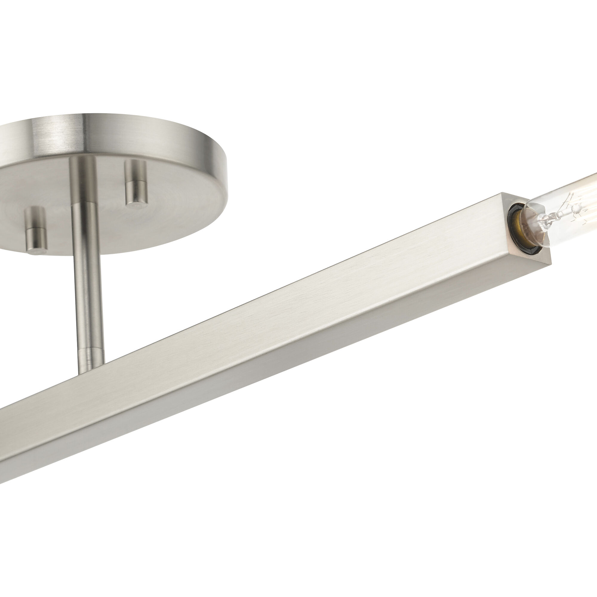 Monaco 2 Light 5.13 inch Brushed Nickel Semi-Flush Ceiling Light