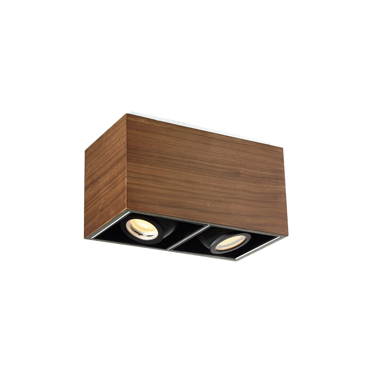 Box LED 6 inch Dark Walnut Flush Mount Ceiling Light
