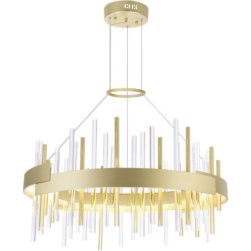 Millipede LED 26 inch Satin Gold Chandelier Ceiling Light