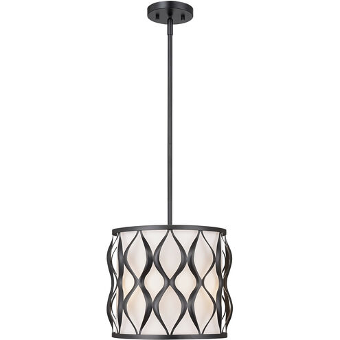 Harden 3 Light 12 inch Matte Black Pendant Ceiling Light